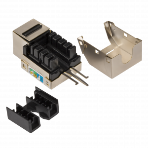 Модуль Keystone RJ45, Cat.5E, STP, 90 градусов, белый